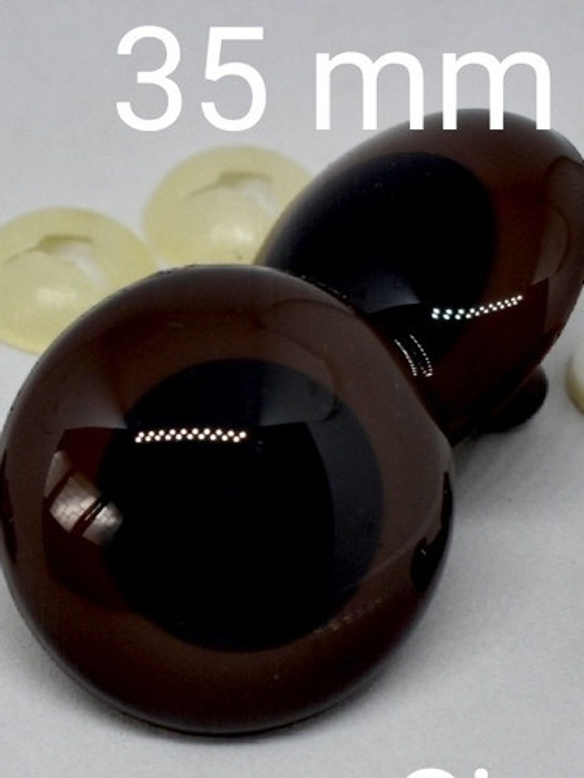 Ojos De Seguridad Café De 35 Mm 2