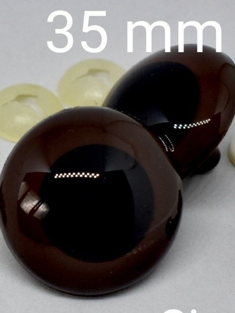 Ojos De Seguridad Café De 35 Mm 2