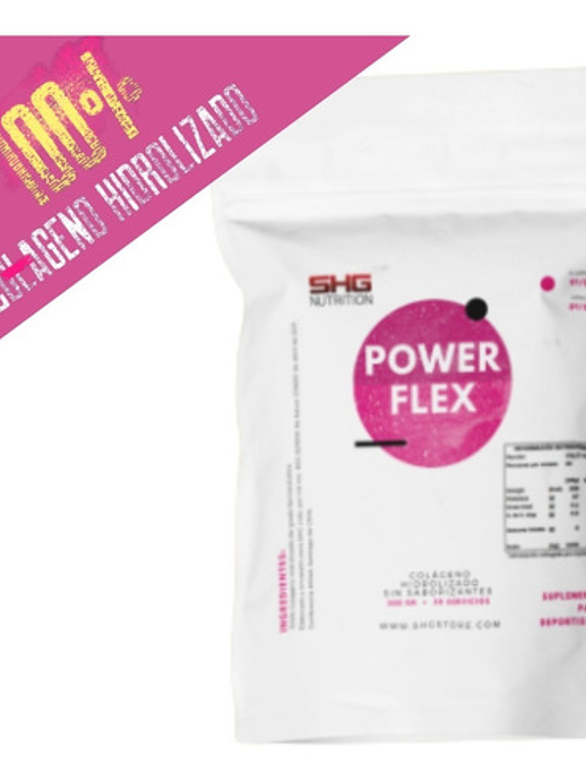 Power Flex Shg - 300gr Péptidos De Colágeno 1