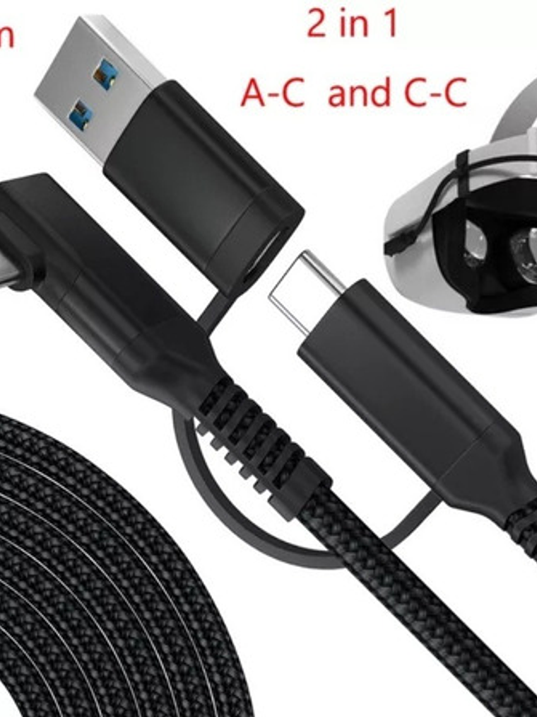 Cable De Enlace Usb 3,0 Para Oculus Quest 2 (5 Metros) 3