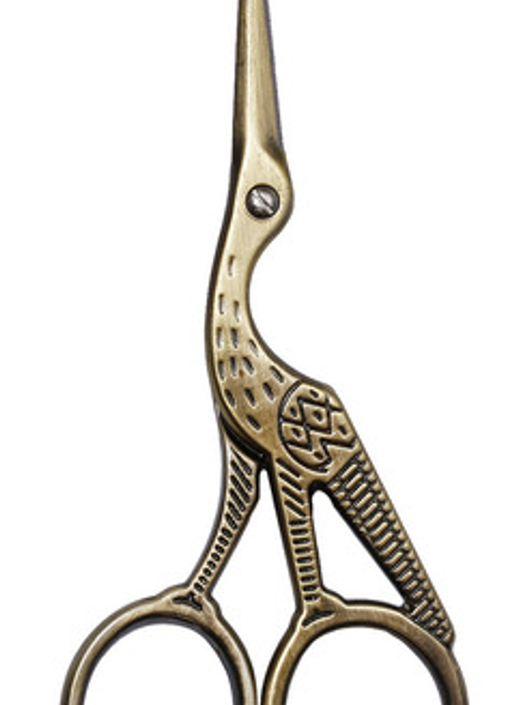 Tijera Vintage Cigueña Bronce 1