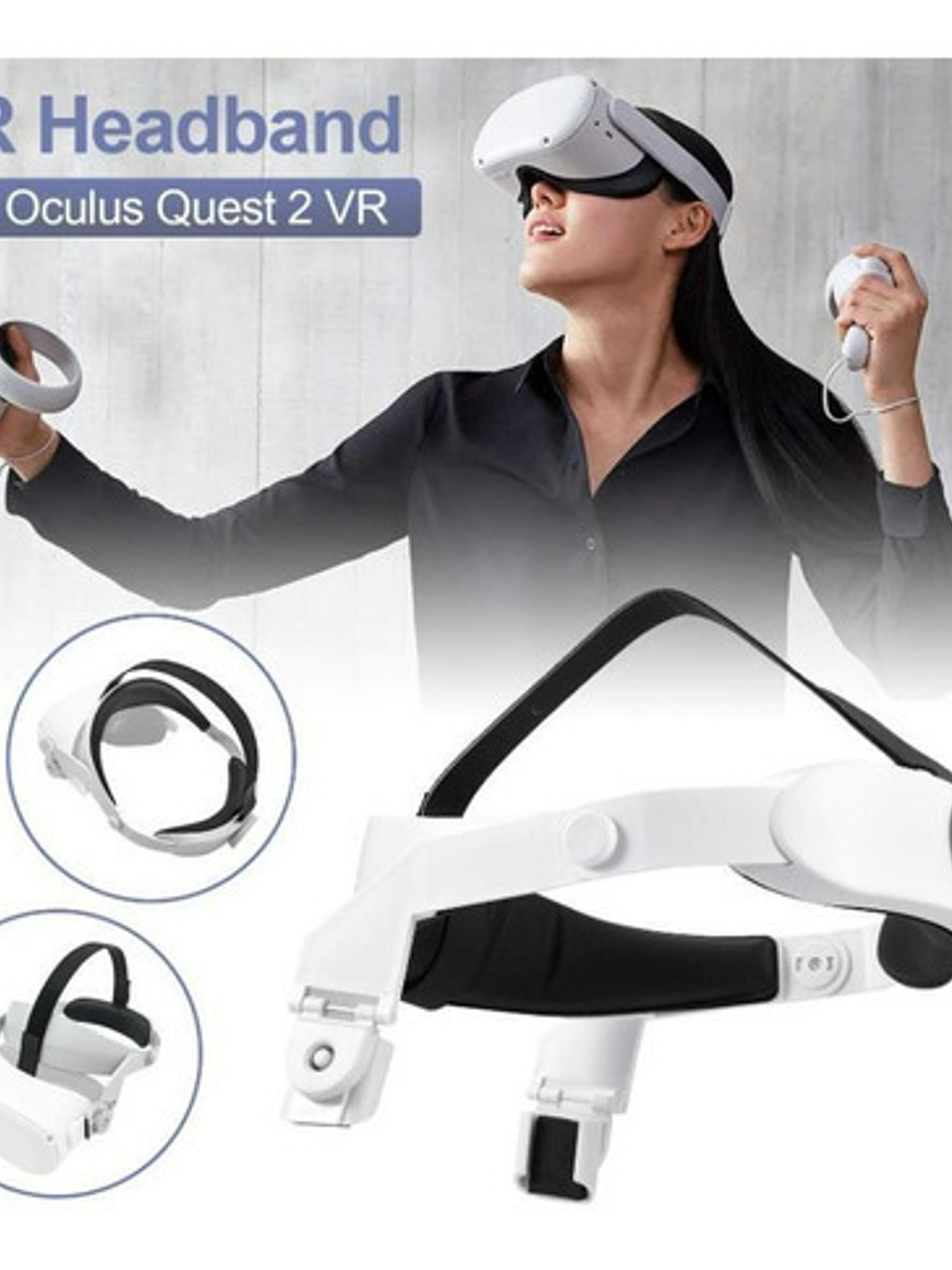 Soporte Para La Frente Con Correa Cómoda Para Oculus Quest 2 Halo 4