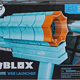 Lanzador Nerf Roblox Sharkbite Web Launcher Con 2 Cohetes Color Agua
