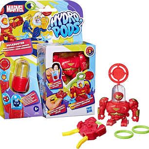 Set de Batalla Hydro Pods Marvel Hulkbuster Aqua Armor de 10 cm (IronMan)
