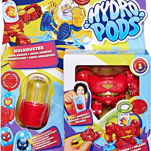 Set de Batalla Hydro Pods Marvel Hulkbuster Aqua Armor de 10 cm (IronMan)