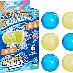 Nerf Super Soaker Hydro Balls - Pack 6 Unidades - Hasbro