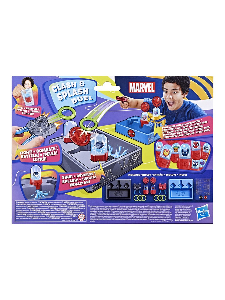¡DUELO ÉPICO CON AGUA! Set de Batalla Hydro Pods Marvel - Clash & Splash 4