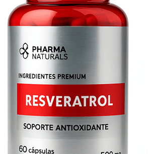 Resveratrol 500mg Pharma Naturals 60 Cápsulas Vegetales