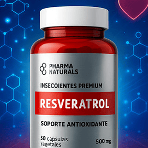 Resveratrol 500mg Pharma Naturals 60 Cápsulas Vegetales