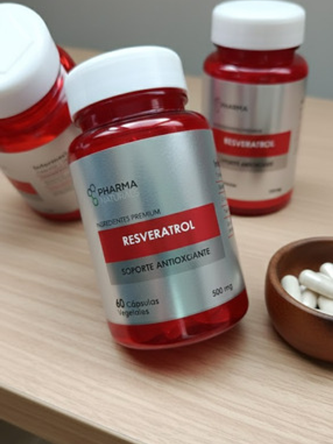 Resveratrol 500mg Pharma Naturals 60 Cápsulas Vegetales 3