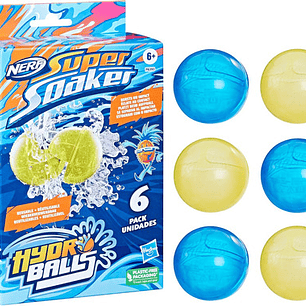 Nerf Super Soaker Hydro Balls - Pack 6 Unidades - Hasbro