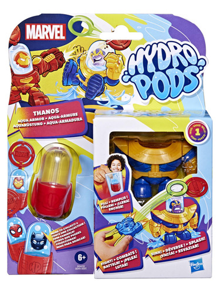 Set De Batalla Hydro Pods Marvel Thanos Aqua Armor Para Niño 9