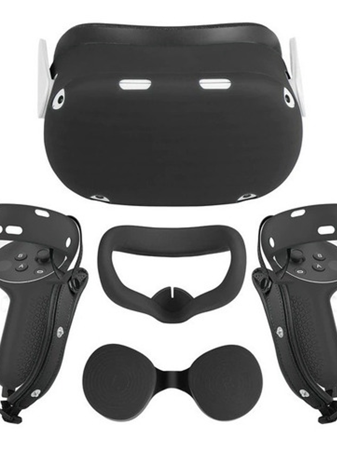 Funda Protectora Vr Oculus Quest 2 Relohas Negra Plástico Ajustable Gamer 1