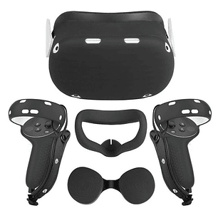 Funda Protectora Vr Oculus Quest 2 Relohas Negra Plástico Ajustable Gamer