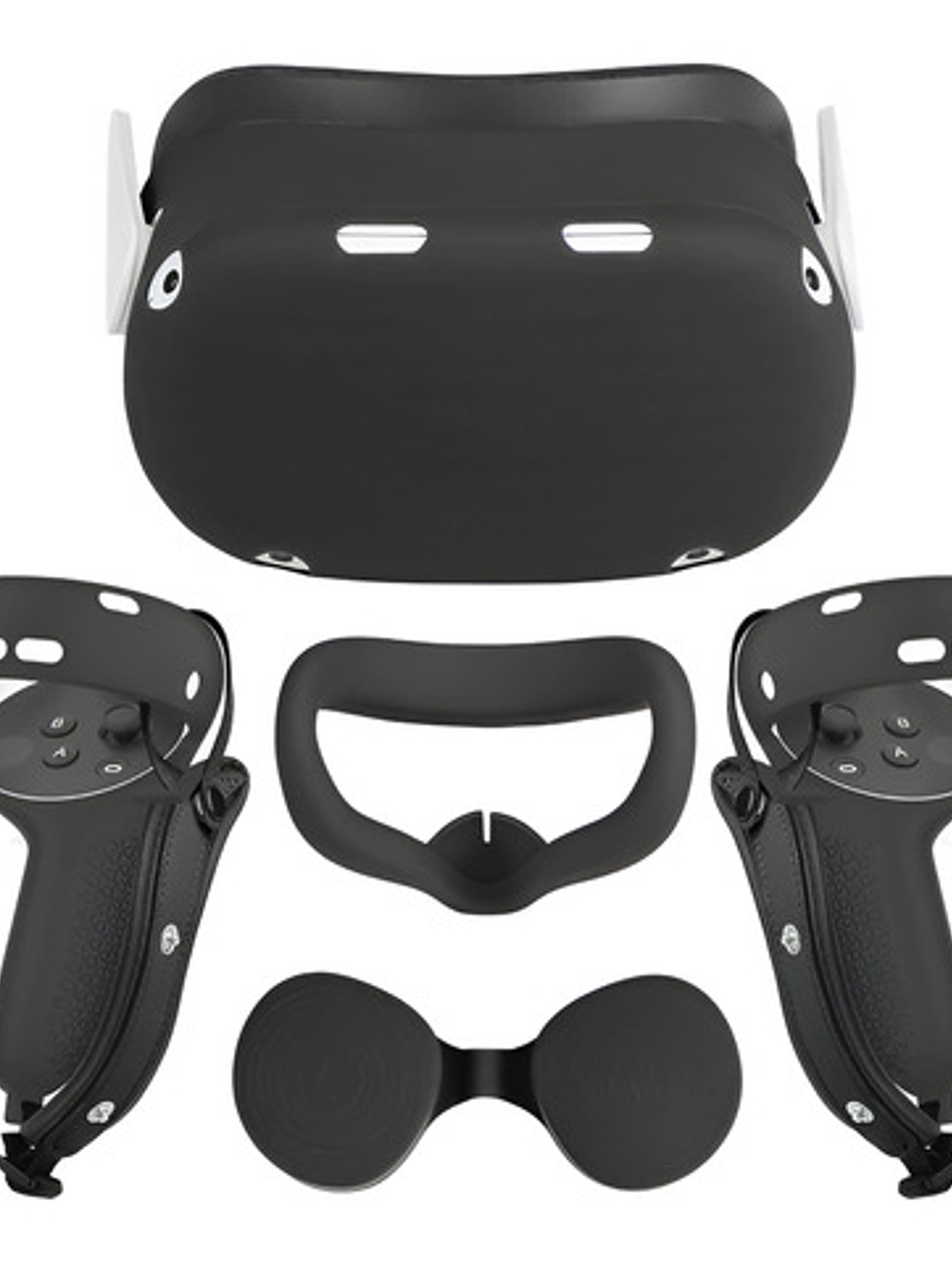 Funda Protectora Vr Oculus Quest 2 Relohas Negra Plástico Ajustable Gamer 1