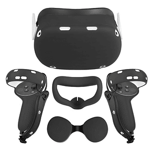 Funda Protectora Vr Oculus Quest 2 Relohas Negra Plástico Ajustable Gamer