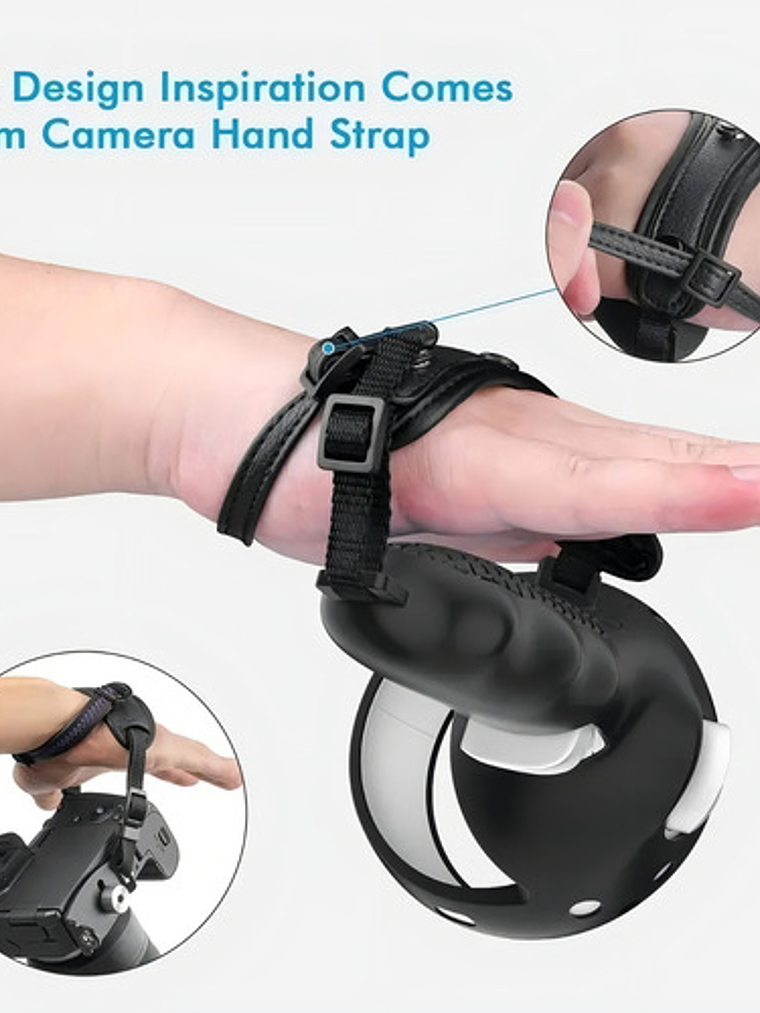 Funda Protectora Vr Oculus Quest 2 Relohas Negra Plástico Ajustable Gamer 6