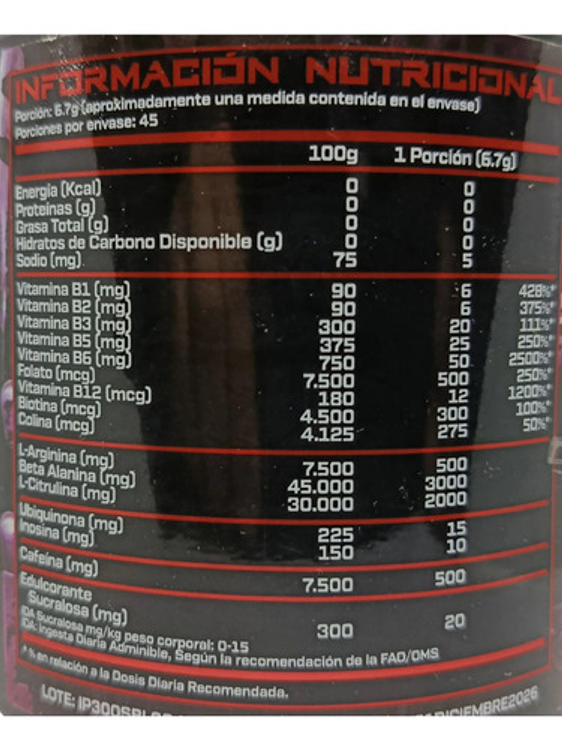 Pre Entreno Iron Pump 45 Servicios 300gr  Nivel Avanzado 2