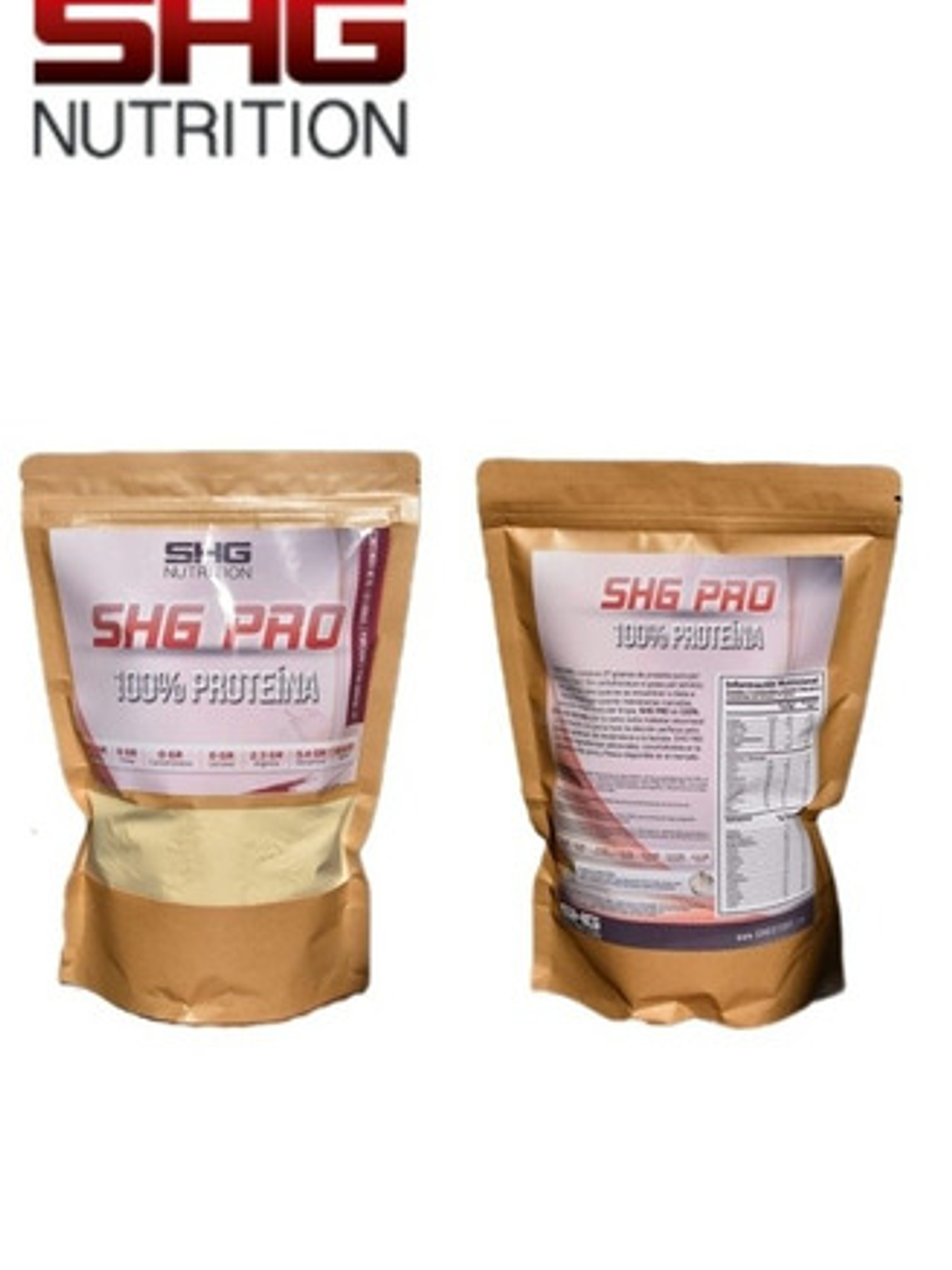 5 Bolsas de Shg Pro de 800gr (4kg) - Proteína 100% Vegetal  2