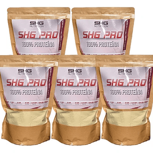 5 Bolsas de Shg Pro de 800gr (4kg) - Proteína 100% Vegetal 
