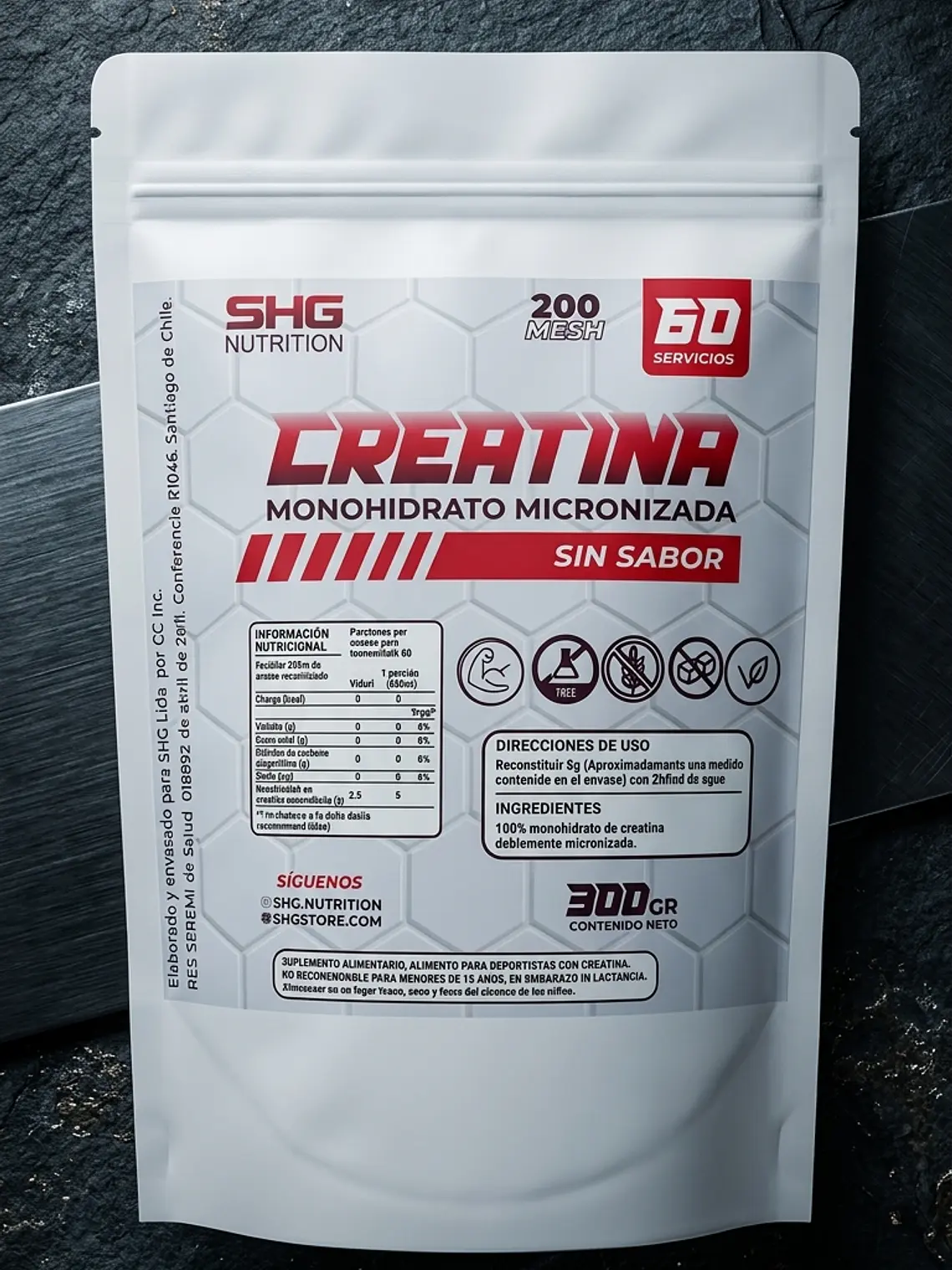 Creatina Monohidrato Micronizada 100% Pura 300gr 1
