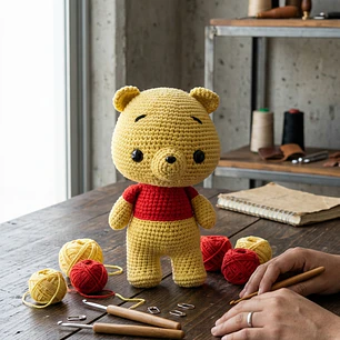 Winnie Amigurumi Artesanal - Edición Soft (25cm)