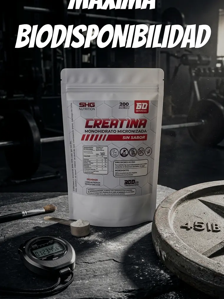 Creatina Monohidrato Micronizada 100% Pura 300gr 6