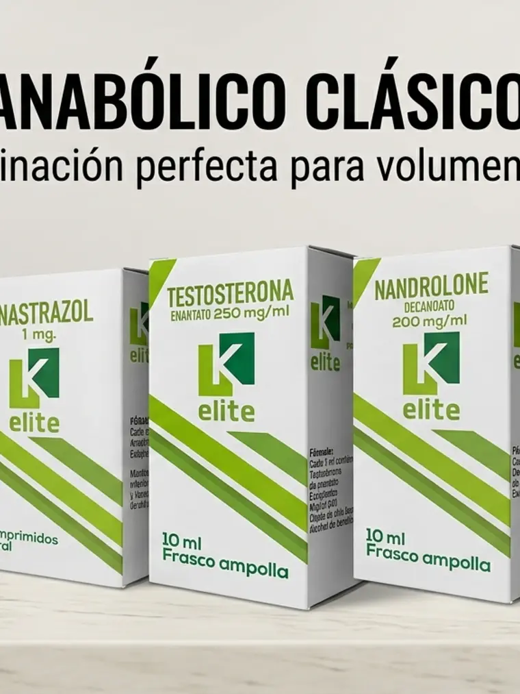 🚀 Pack Anabólico Clásico KElite: Testosterona Enantato + Nandrolona Decanoato + Anastrozol 1