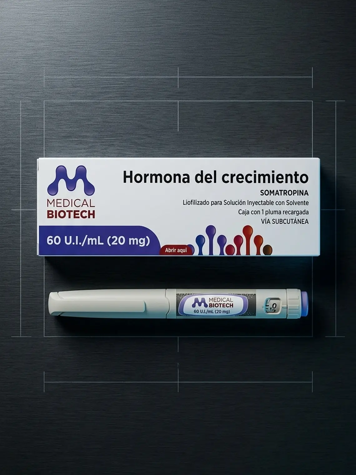 Hormona de Crecimiento - Somatropina 60 U.I./mL (20 mg) – Medical Biotech 2