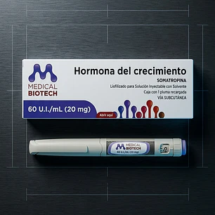 Hormona de Crecimiento - Somatropina 60 U.I./mL (20 mg) – Medical Biotech