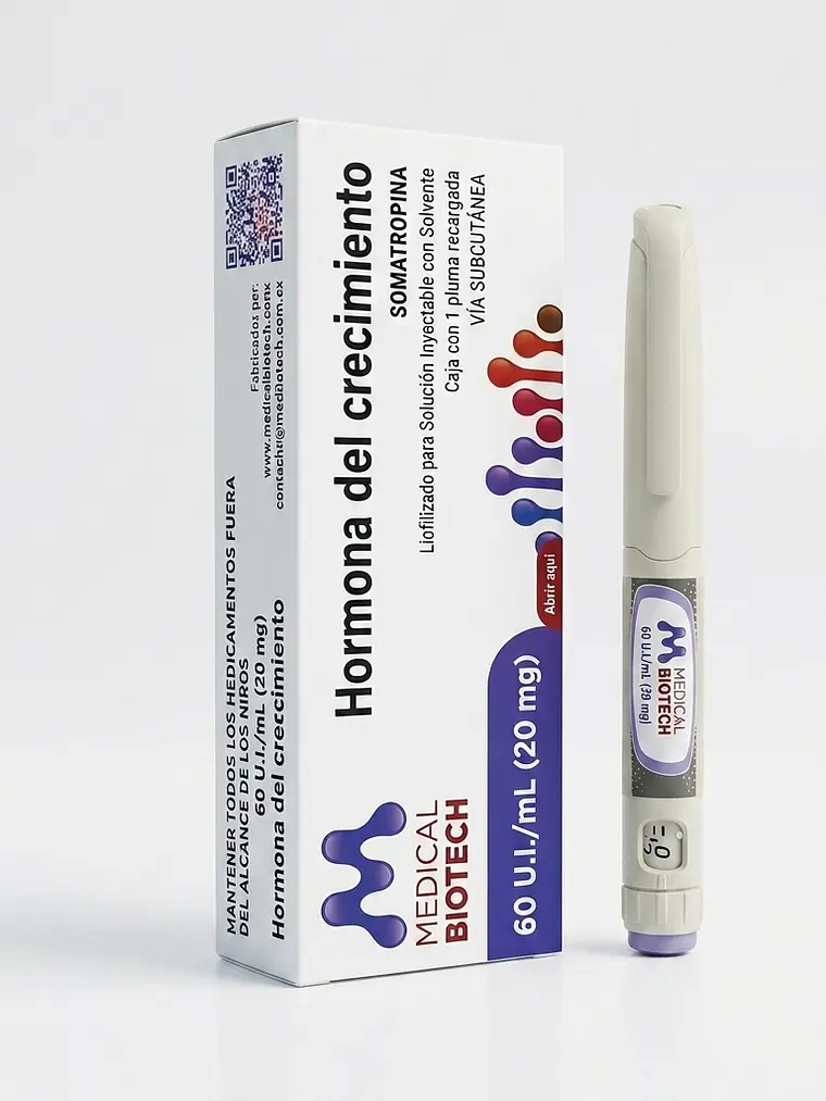 Hormona de Crecimiento - Somatropina 60 U.I./mL (20 mg) – Medical Biotech 5
