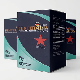 Fentermina Clorhidrato 37,5 mg | 50 Cápsulas | Inhibidor del Apetito