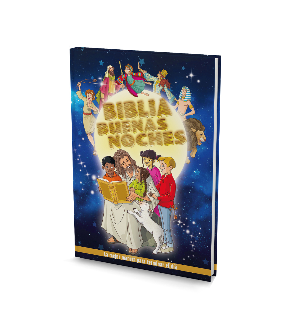 Biblia Buenas Noches para niños tapa dura 5 a 9 años
