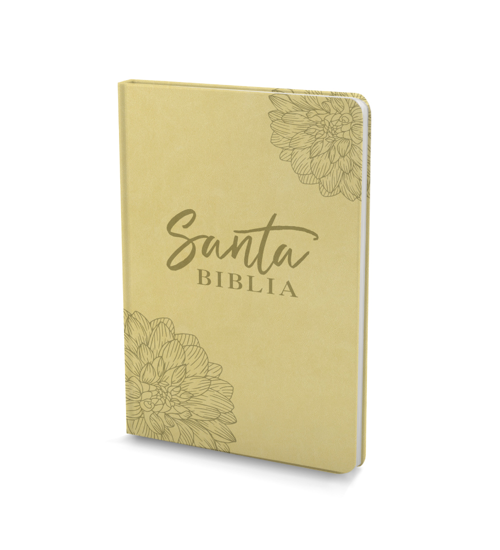 Biblia NTV, Edición ágape (SentiPiel Beige con Flor)