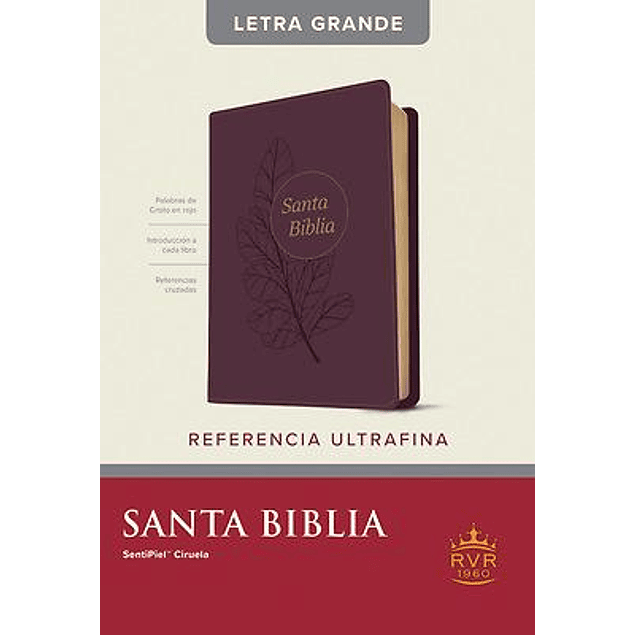 Biblia RVR60 Edición de Referencia Ultrafina (SentiPiel Ciruela)