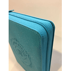 Biblia NVI Tamaño Grande mediano Ziper Sentipiel Turquesa Glitter 2