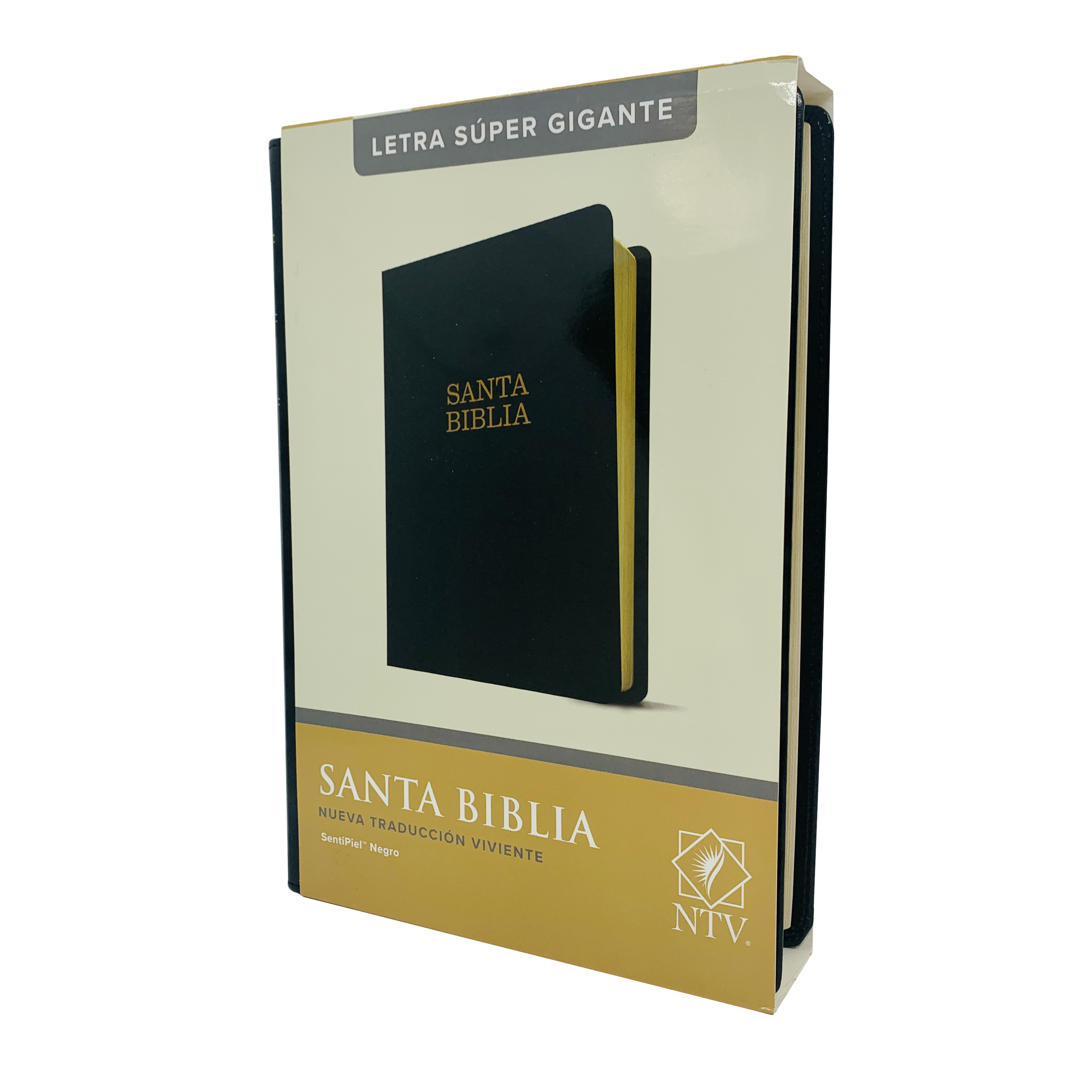 Biblia NTV Letra Super Gigante (SentiPiel Negro)