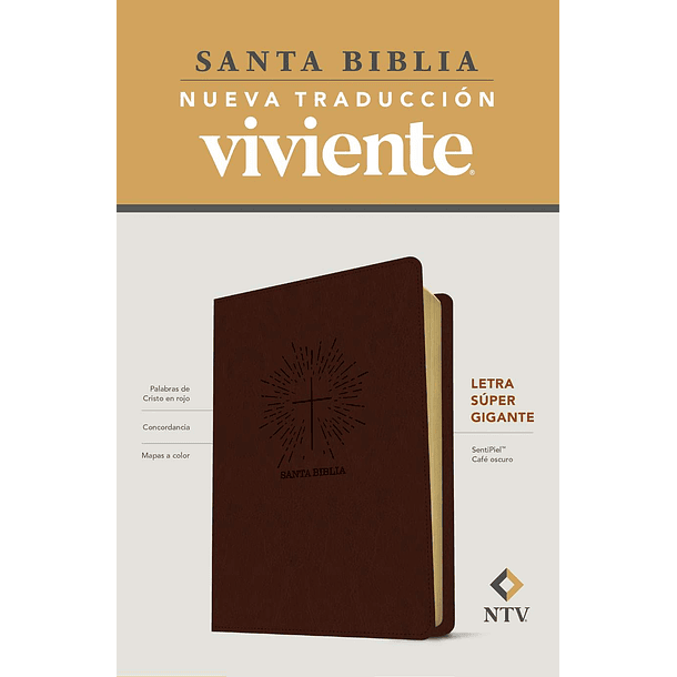 Biblia NTV Letra Super Gigante (SentiPiel Café Oscuro) 2