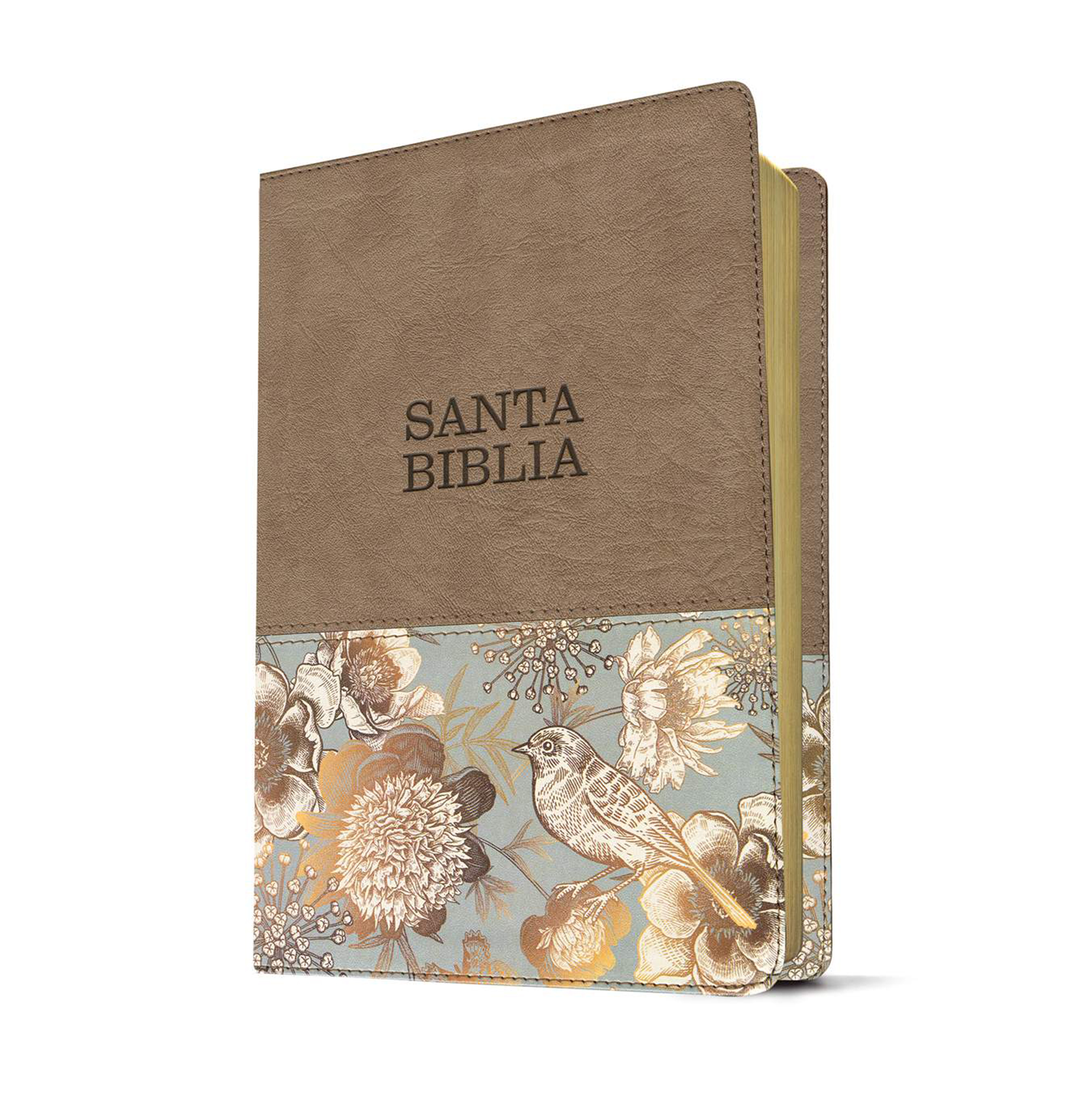 Biblia NTV Letra Super Gigante (SentiPiel Beige/Pajarito)