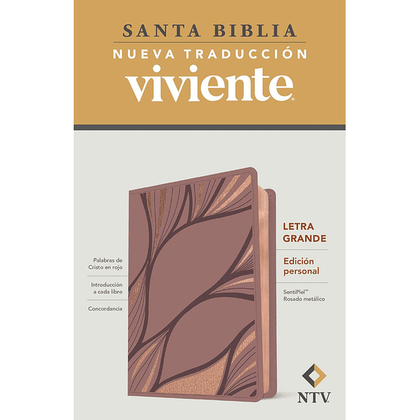 Biblia NTV Edición Personal Letra Grande - Rosa Metalizado 2