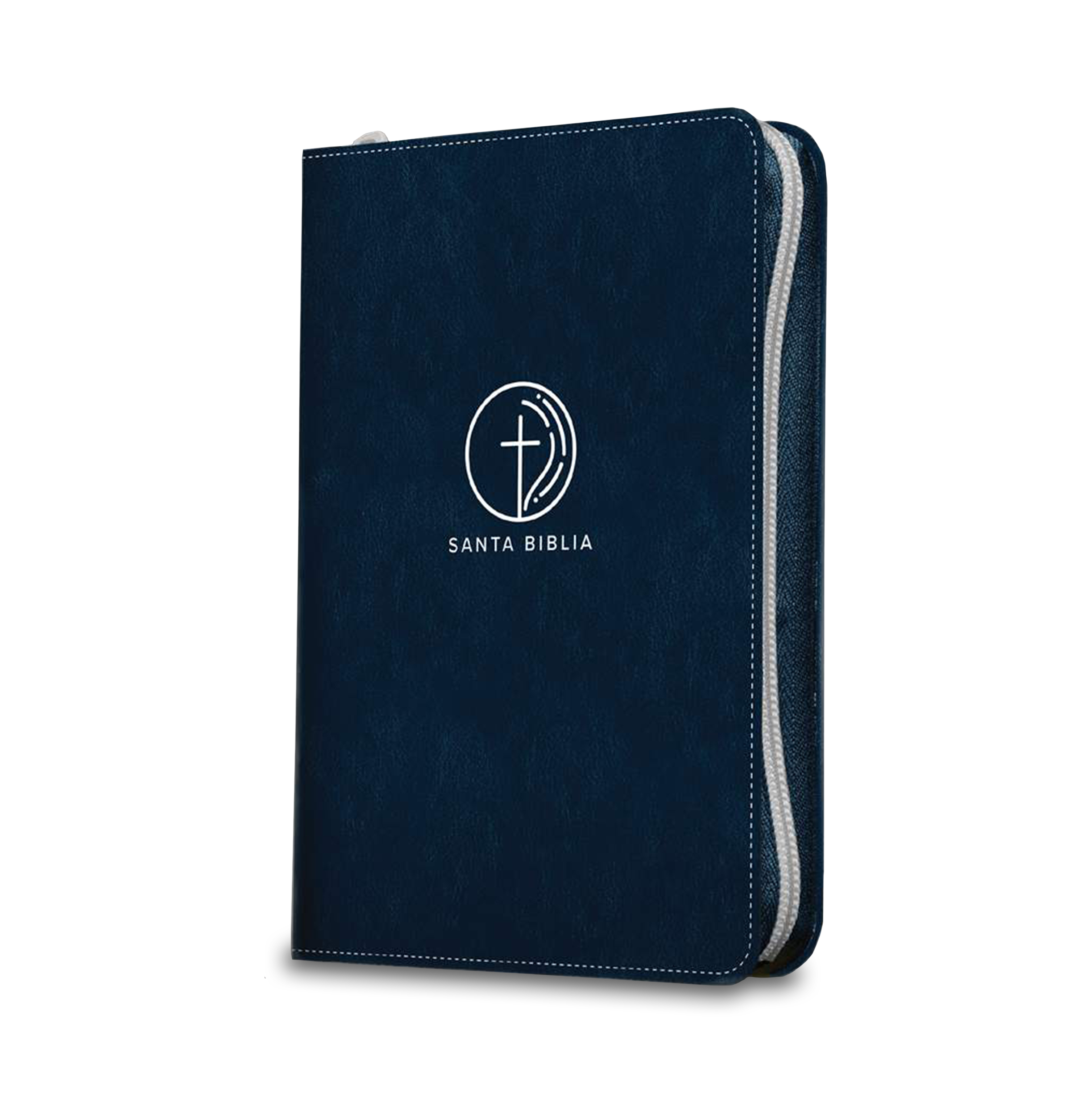 Biblia NTV, Edición zíper con referencias, letra grande (SentiPiel Azul) Nueva