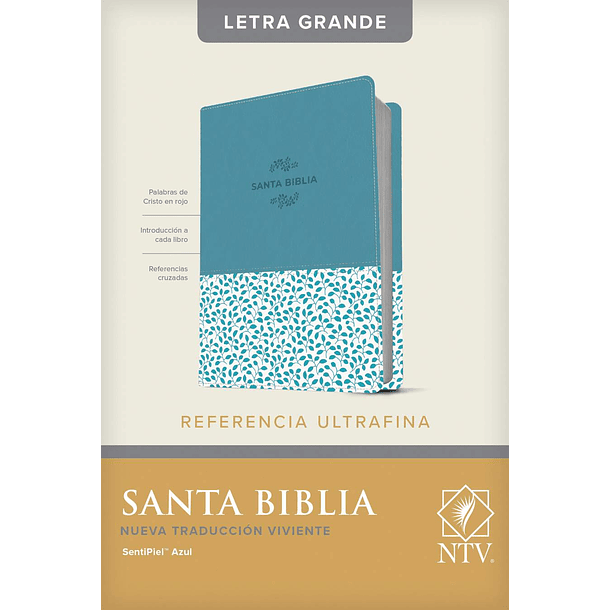 Biblia NTV Letra Grande, Edición de referencia ultrafina (Azul con Hojitas) 2