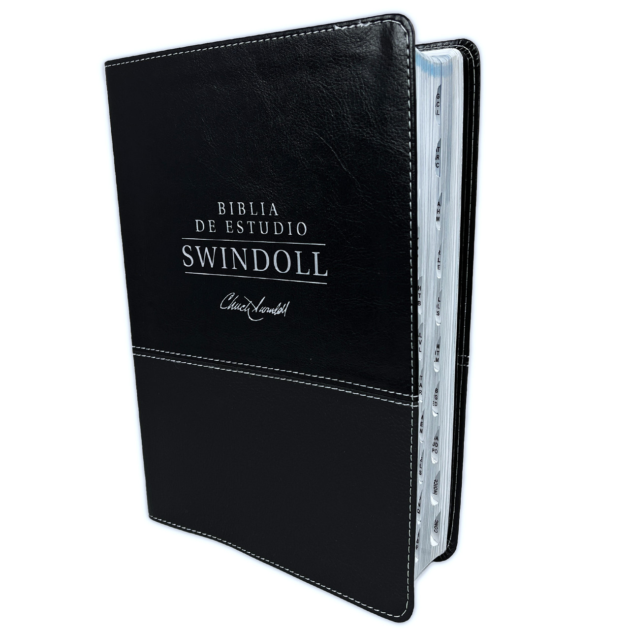 Biblia NTV de estudio Swindoll con indice (SentiPiel Negro)