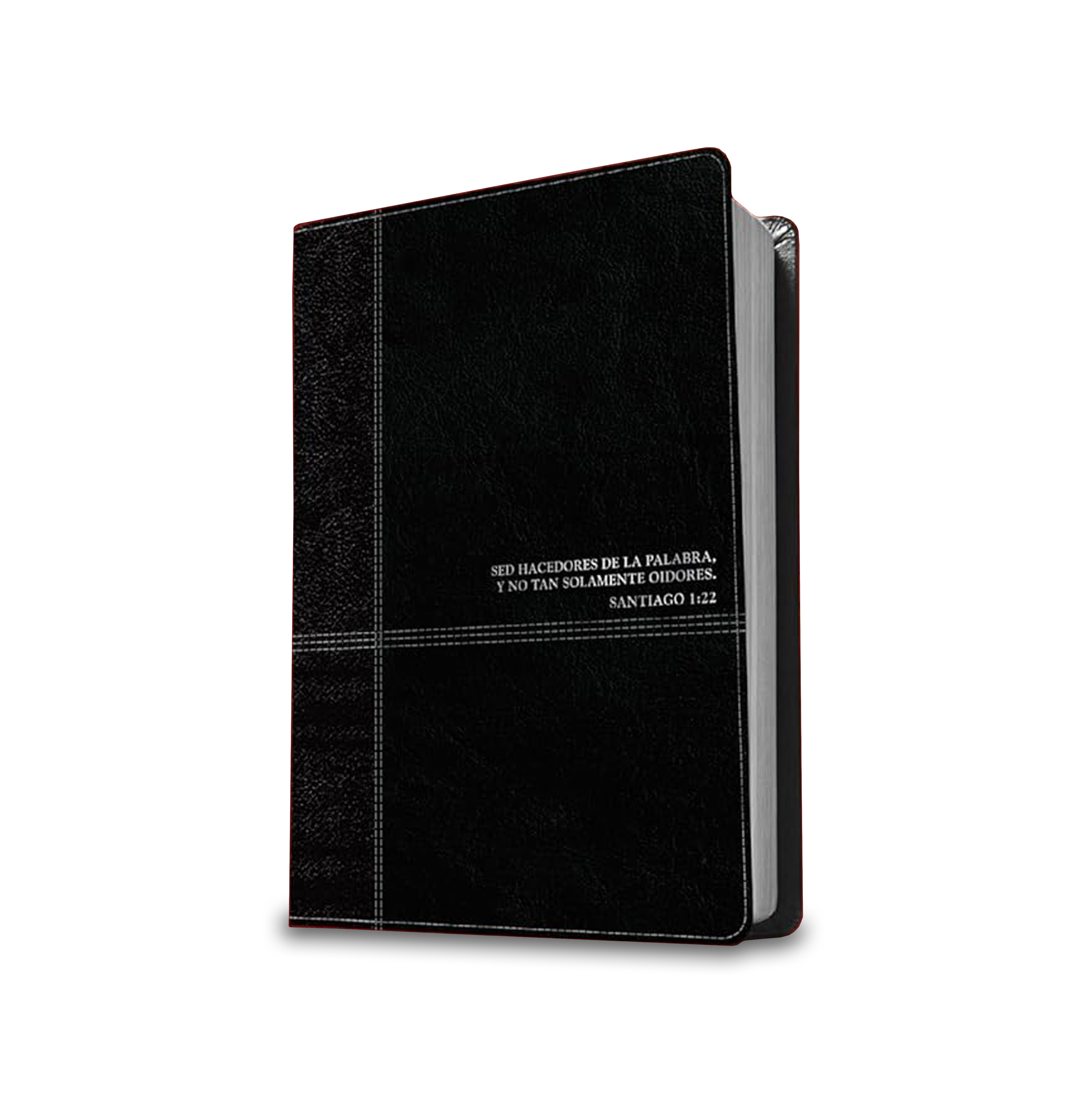 Biblia de estudio del diario vivir RVR60, letra grande, SentiPiel, Negro