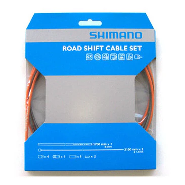Cables De Cambio Shimano Ruta Ot-sp41 Sil-tec Orange 2100mm