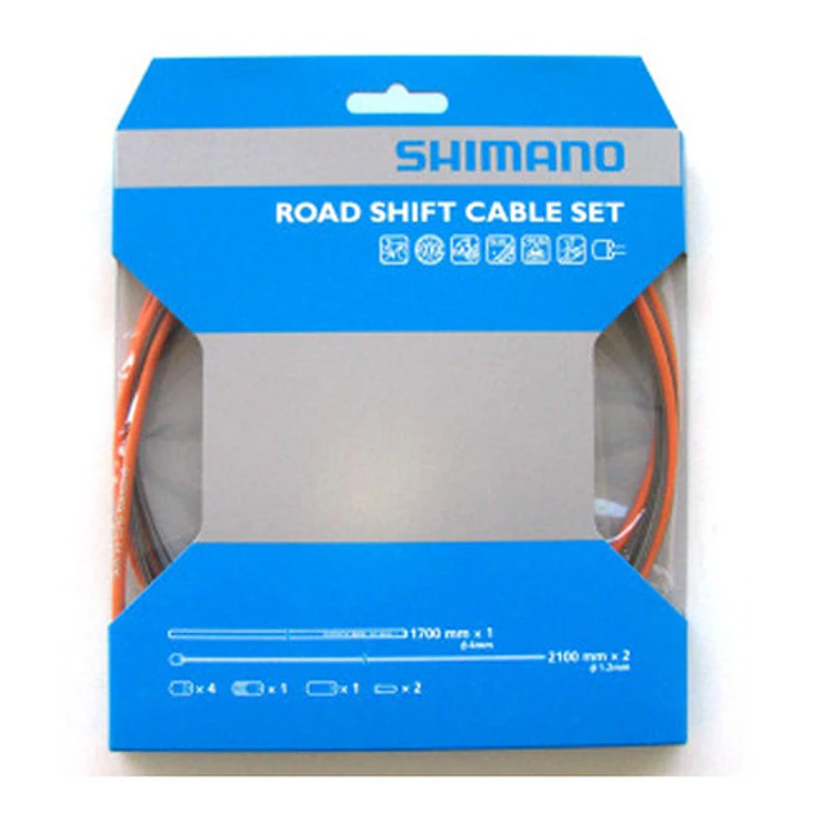 Cables De Cambio Shimano Ruta Ot-sp41 Sil-tec Orange 2100mm