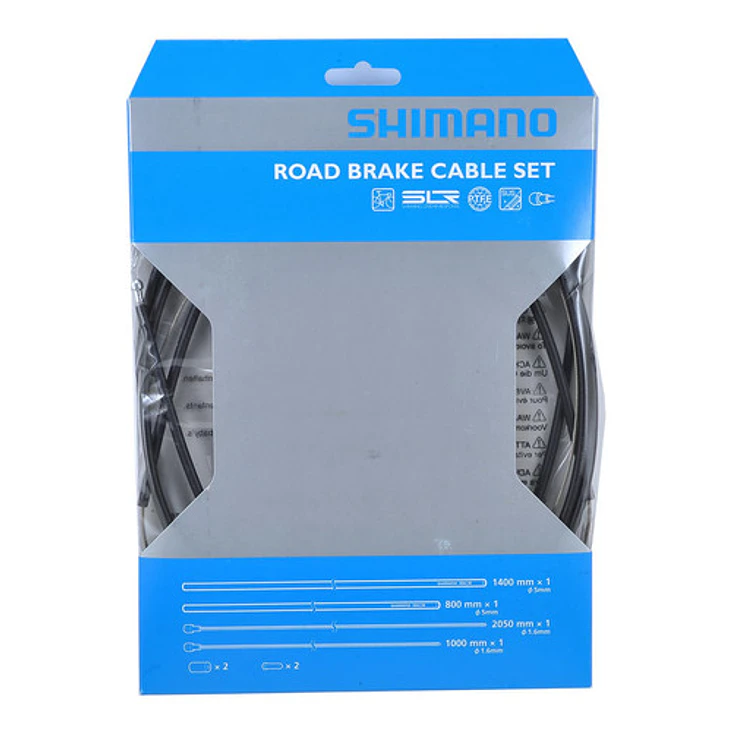 Set De Cables De Freno De Ruta Shimano Black Con Sil-tec