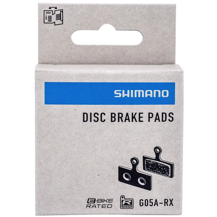 PASTILLA FRENO SHIMANO RESINA W/O FIN (G05A-RX), PAD SPRING W/SPLIT PIN 1 PAIR, IND.PACK EBPG05ARXA