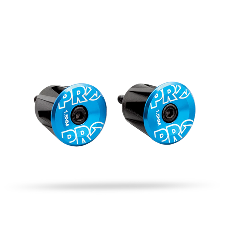 TERMINAL MANUBRIO PRO HANDLEBAR ENDPLUG BLUE ANODIZED ALLOY PRAC0058 2
