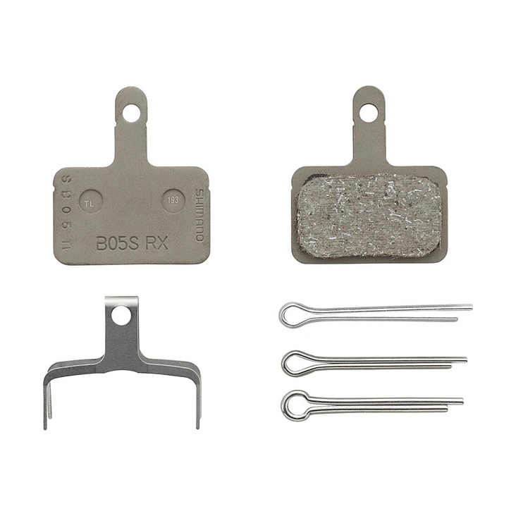 PASTILLA FRENO SHIMANO W/O FIN (B05S-RX), PAD SPRING, W/3 TYPES OF SPLIT PIN, 50 PAIRS, SEMI-BULK EB